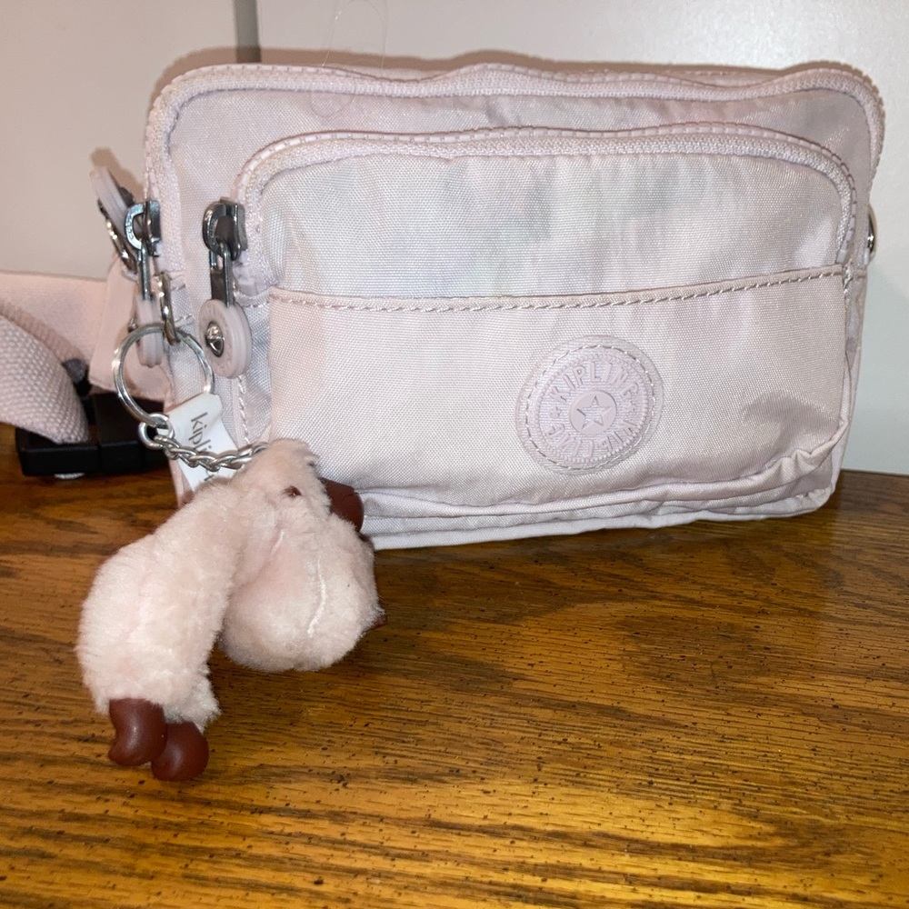 Kipling Merryl U Convertible Crossbody Belt Bag Pink Sands - Picture 13 of 14